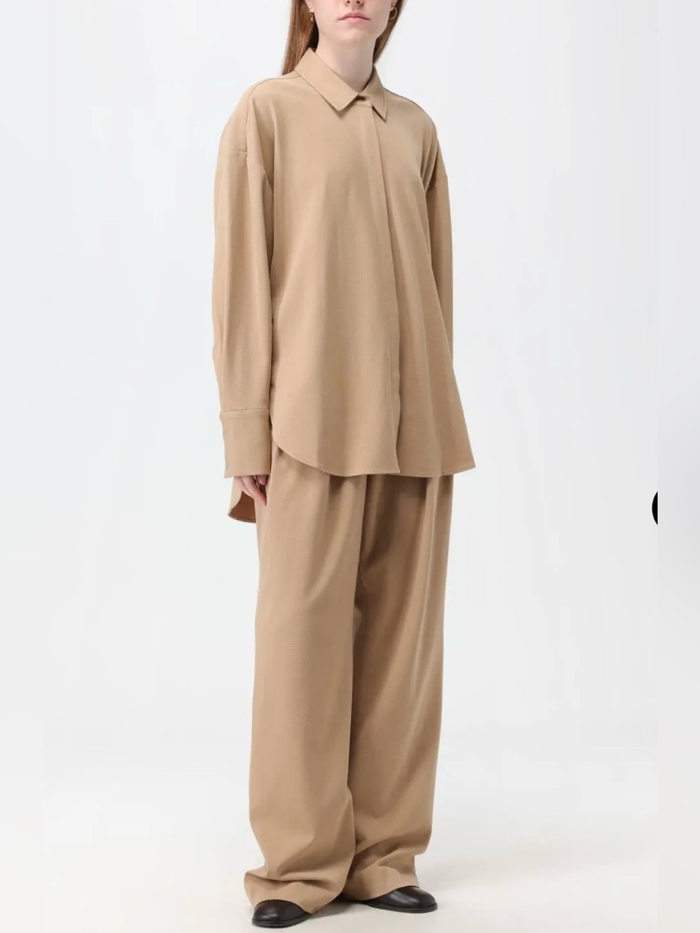 LAST WEEK SALE!! STAUD Oversized Button Front “Colton” Camel Shirt